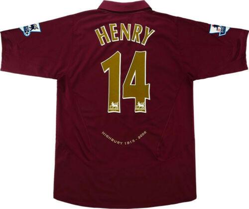 Thierry Henry Trikot #14 – Arsenal 2005/06 Highbury Heimtrikot (Bordeaux)